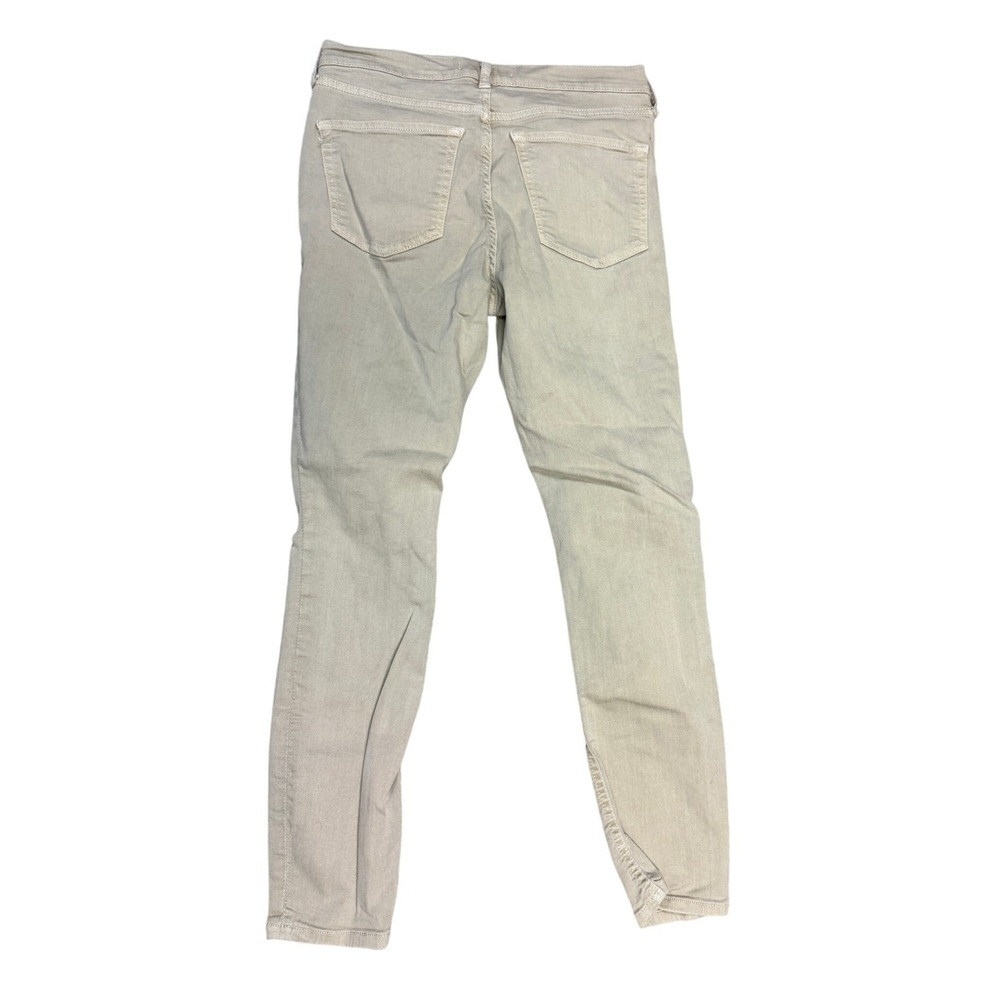 Free People Womens Distressed Skinny Jeans Khaki Tan Stretch Denim Size 29R -BA - Picture 5 of 5